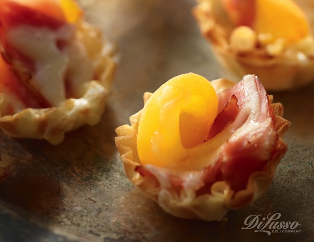 Ham, Swiss Cheese and Apricot Tartelettes