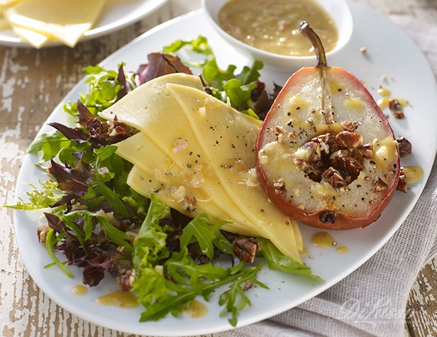 Roasted Pear & Smoked Gouda Salad