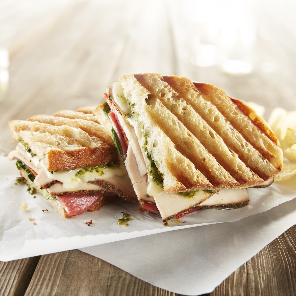 Italian Style Grilled Roasted Turkey Panini