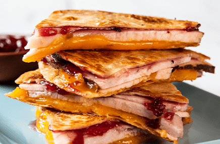 Sweet Cranberry Sage Turkey Quesadilla