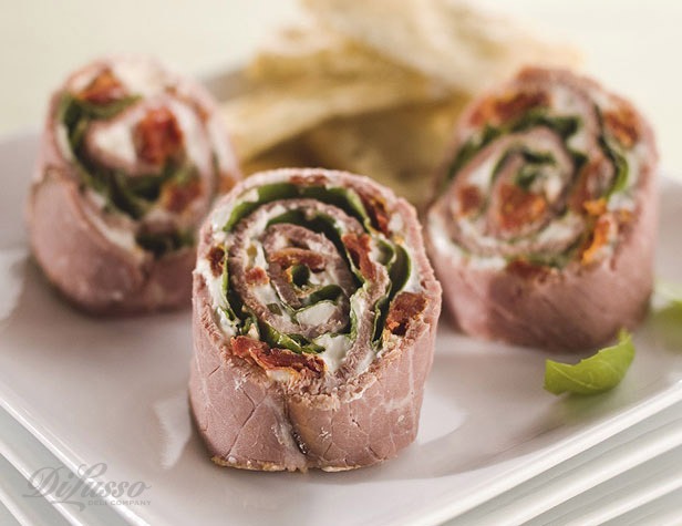 Roast Beef and Sun-Dried Tomato Rollups