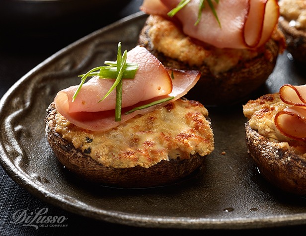 Ham & Cheese Stuffed Mushrooms