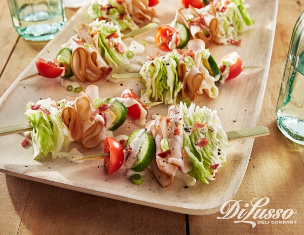 Smoked Chicken Wedge Salad Skewers