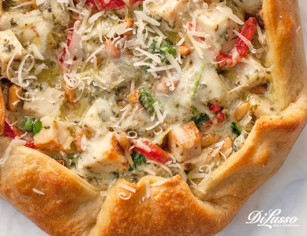 Pesto Chicken Artichoke Galette