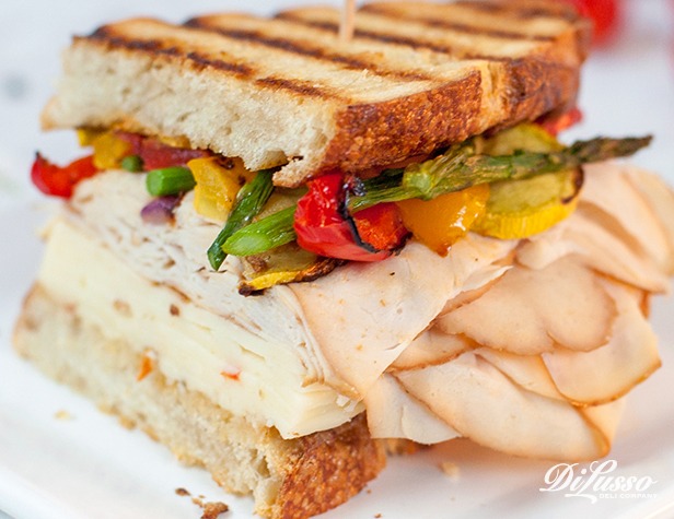 Applewood Smoked Chicken & Roasted Vegetable Panini