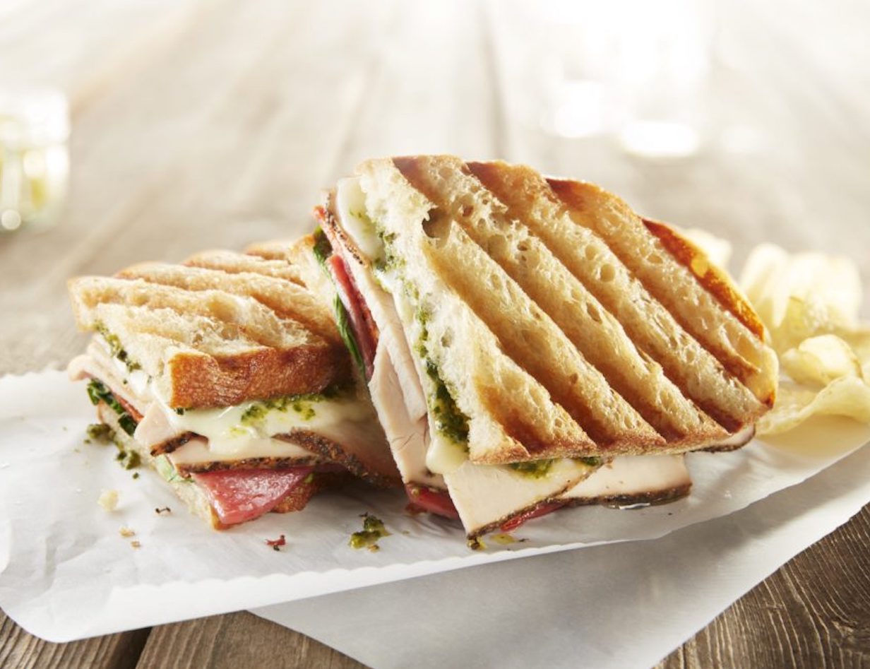 Italian Style Grilled Roasted Turkey Panini